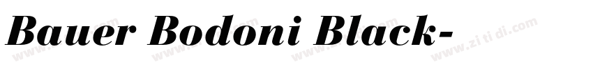 Bauer Bodoni Black字体转换
